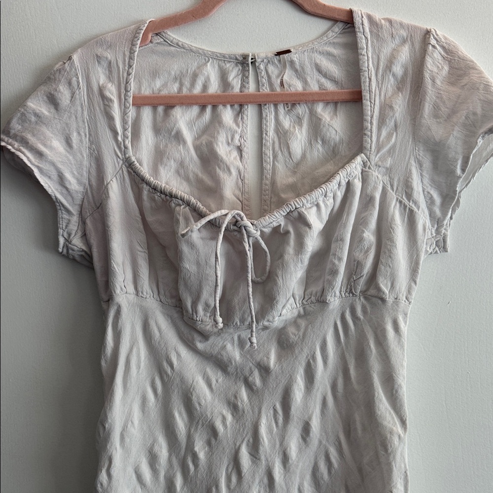 Free People Size Medium Free-est Natalya Solid Midi Dress in Ivory - Picture 4 of 16